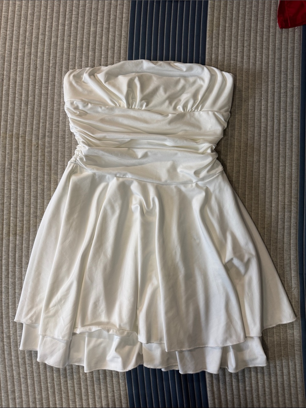 Strapless White Party Dress